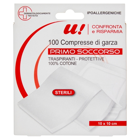 100 Compresse di Garza Sterili U! Confronta e Risparmia